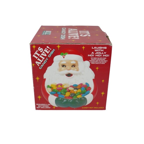 NCE Creative Enterprises 1993 It's Alive Santa Claus Ceramic Candy Dish in Box - Picture 12 of 14